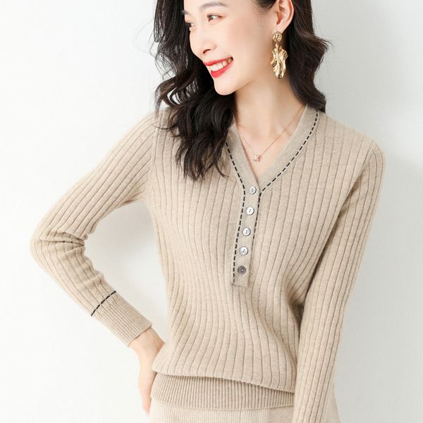 women's knits tees spring autumn woman sweater cashmere wool blend vneck pullover slim knit bottoming coat concise exquisite 221007, White
women's knits tees spring autumn woman sweater cashmere wool blend vneck pullover slim knit bottoming coat concise exquisite 221007, White