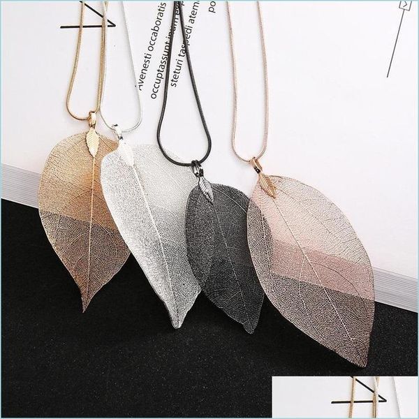 pendant necklaces womens fashion long chain sweater necklace gold/sier/black plated natural leaf pendant 76 j2 drop delivery 2021 jew dhqjw, Silver
pendant necklaces womens fashion long chain sweater necklace gold/sier/black plated natural leaf pendant 76 j2 drop delivery 2021 jew dhqjw, Silver