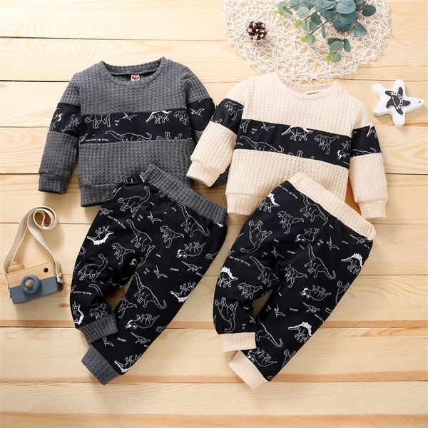 clothing sets kids spring tracksuit stitching dinosaur print o-neck long sleeves pullover shirt pants for little boys 3-24 months 221007, White
clothing sets kids spring tracksuit stitching dinosaur print o-neck long sleeves pullover shirt pants for little boys 3-24 months 221007, White