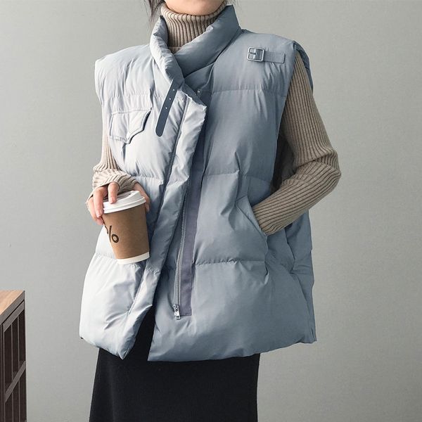 women's vests winter women's warm solid stand collar vest waistcoat windproof lightweight gilet warm female duck down coat sleevel, Black;white
women's vests winter women's warm solid stand collar vest waistcoat windproof lightweight gilet warm female duck down coat sleevel, Black;white