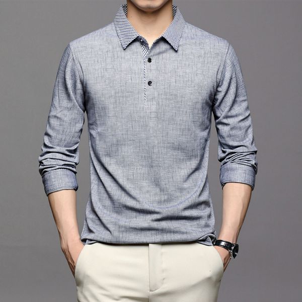 men's polos polo shirt men cotton breathable casual long sleeve men polo shirts fashion patchwork male tees men clothing designer 2210, White;black
men's polos polo shirt men cotton breathable casual long sleeve men polo shirts fashion patchwork male tees men clothing designer 2210, White;black