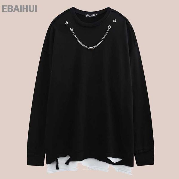hoodies sweatshirts ebaihui hoodless sweatshirt mens hem hole fake twopiece hoodie solid color stitching belt chain loose casual oversized, Black
hoodies sweatshirts ebaihui hoodless sweatshirt mens hem hole fake twopiece hoodie solid color stitching belt chain loose casual oversized, Black