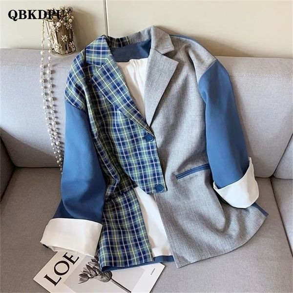 womens suits blazers patchwork design irregular plaid blazer jacket women oversized loose notched collar coat streetwear korean long sleeve, White;black
womens suits blazers patchwork design irregular plaid blazer jacket women oversized loose notched collar coat streetwear korean long sleeve, White;black