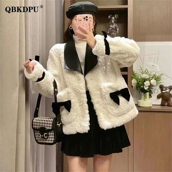 womens fur faux fur kawaii faux rabbit fur cropped coat women korean fashion bow lapel quilted cotton jacket winter thick elegant fleece out, Black
womens fur faux fur kawaii faux rabbit fur cropped coat women korean fashion bow lapel quilted cotton jacket winter thick elegant fleece out, Black