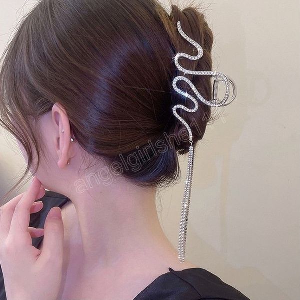 11.5cm extra big metal m desige diamonds tassel chain hair claws silver barrettes hairpins hair clips woman hair accessories, Slivery;white
11.5cm extra big metal m desige diamonds tassel chain hair claws silver barrettes hairpins hair clips woman hair accessories, Slivery;white