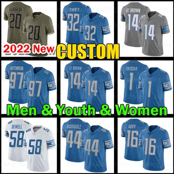 97 aidan hutchinson football jersey 32 dandre swift malcolm rodriguez amon-ra st. brown 9 jameson 30 jamaal williams 1 jeff okudah barry san, Black;red
97 aidan hutchinson football jersey 32 dandre swift malcolm rodriguez amon-ra st. brown 9 jameson 30 jamaal williams 1 jeff okudah barry san, Black;red