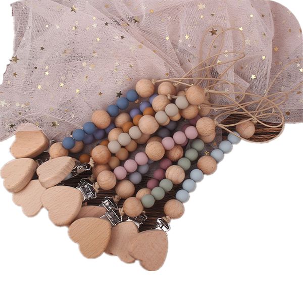 baby pacifier chain heart wood clips silicone beads newborn pacifiers chains clip baby teething soother kids chew toys 10 colors to choose
baby pacifier chain heart wood clips silicone beads newborn pacifiers chains clip baby teething soother kids chew toys 10 colors to choose