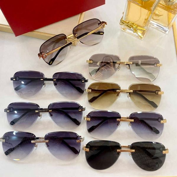 sun glasses mens designer glasses pilot rimless women fashion frame 18k gold ip, White;black
sun glasses mens designer glasses pilot rimless women fashion frame 18k gold ip, White;black