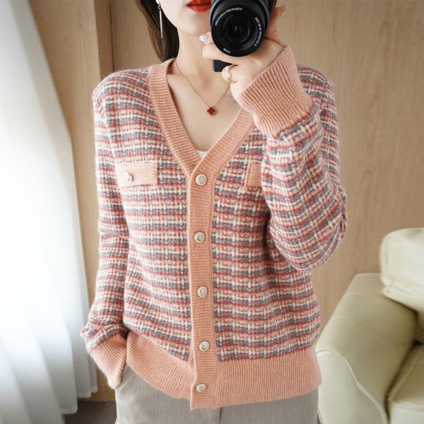 women's knits tees korean houndstooth women sweater cardigan jacket women elegant cashmere wool knitwear vintage vneck thick knitted c, White
women's knits tees korean houndstooth women sweater cardigan jacket women elegant cashmere wool knitwear vintage vneck thick knitted c, White