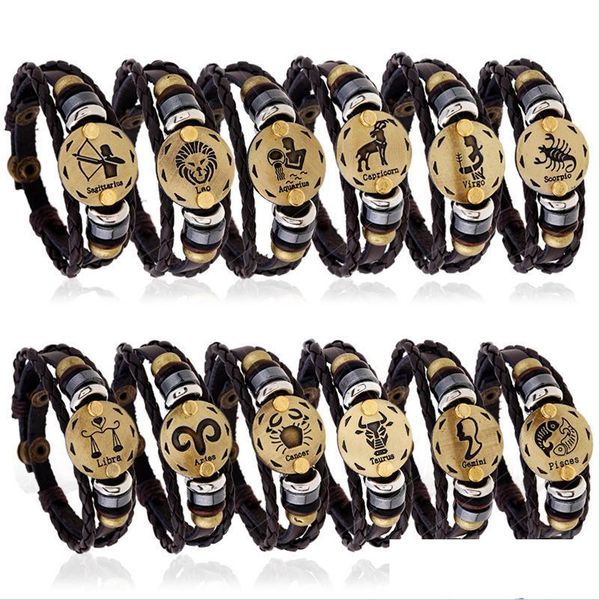 charm bracelets 12 constellations genuine leather charm bracelets men s zodiac vintage braided rope wrap adjustable bangle for women dhrya, Golden;silver
charm bracelets 12 constellations genuine leather charm bracelets men s zodiac vintage braided rope wrap adjustable bangle for women dhrya, Golden;silver