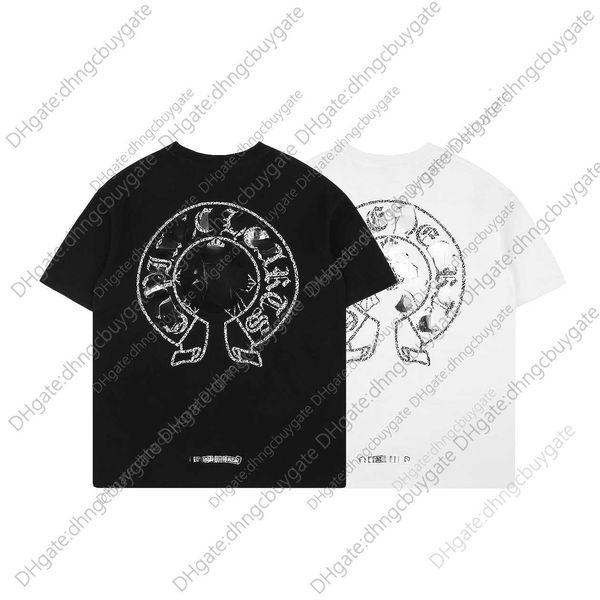 men's t-shirt 22 fashion ch short sleeve loose couple cotton horseshoe sanskrit cross youth casual ins versatile mens designer clothes, White;black
men's t-shirt 22 fashion ch short sleeve loose couple cotton horseshoe sanskrit cross youth casual ins versatile mens designer clothes, White;black