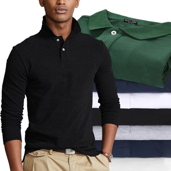 men's polos 100 cotton men's long sleeve polos shirts solid color casual polos homme spring autumn lapel male 812 221006, White;black
men's polos 100 cotton men's long sleeve polos shirts solid color casual polos homme spring autumn lapel male 812 221006, White;black