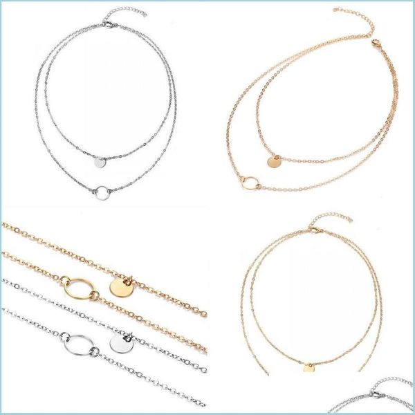 pendant necklaces new simple coin necklace mtilayer chain tassel tiny clavicle pendant necklaces for women jewelry gift girl 97 m2 dr dh641, Silver
pendant necklaces new simple coin necklace mtilayer chain tassel tiny clavicle pendant necklaces for women jewelry gift girl 97 m2 dr dh641, Silver