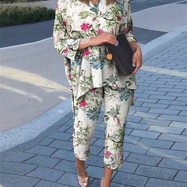 women's two piece pants men's tracksuits zanzea bohemian summer floral printed holiday matching sets long sleeve o neck high low b, White
women's two piece pants men's tracksuits zanzea bohemian summer floral printed holiday matching sets long sleeve o neck high low b, White