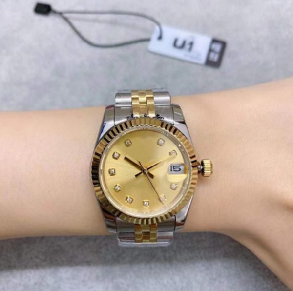 st9 automatic mechanical women's watch steel two-tone gold diamond dial 31mm 116231 278273 jubilee strap sapphire datejust christmas gi, Slivery;brown
st9 automatic mechanical women's watch steel two-tone gold diamond dial 31mm 116231 278273 jubilee strap sapphire datejust christmas gi, Slivery;brown
