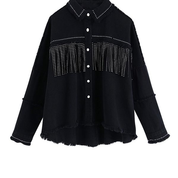 women's jackets traf women stylish tassel beaded oversized denim jacket coat vintage fashion long sleeve frayed trim outerwear chic loo, Black;brown
women's jackets traf women stylish tassel beaded oversized denim jacket coat vintage fashion long sleeve frayed trim outerwear chic loo, Black;brown