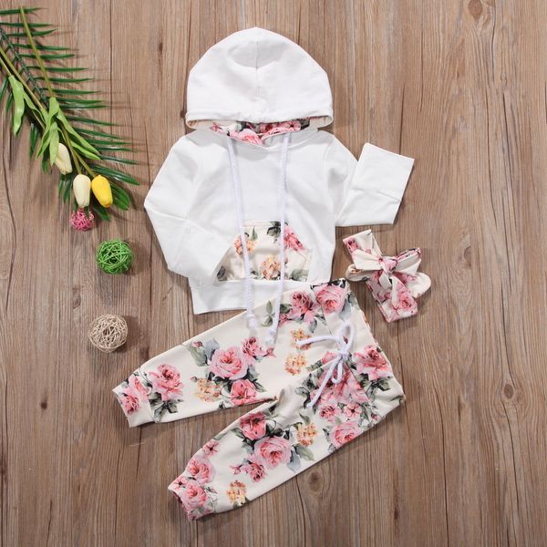 clothing sets brand infant toddler born baby girls floral outfit clothes tracksuit hooded leggings pants headband 3pcs set 221007, White
clothing sets brand infant toddler born baby girls floral outfit clothes tracksuit hooded leggings pants headband 3pcs set 221007, White