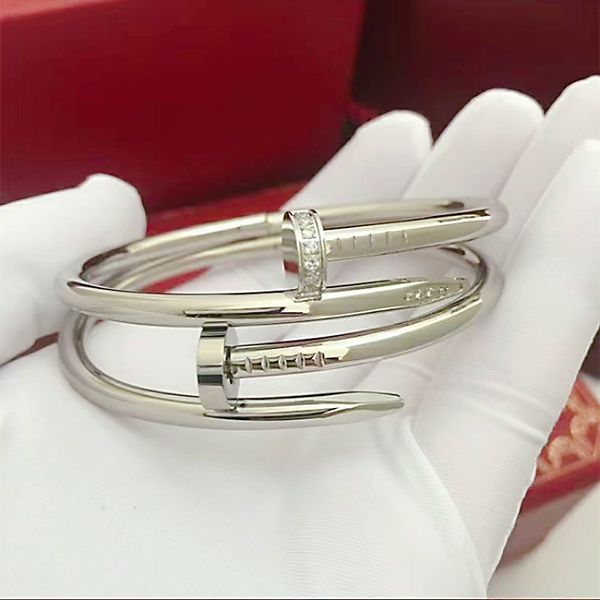fashion designer women's nail bracelet charm bangle 18k gold boys girls valentine's day wedding love gift 316l stainless steel jew, Black
fashion designer women's nail bracelet charm bangle 18k gold boys girls valentine's day wedding love gift 316l stainless steel jew, Black