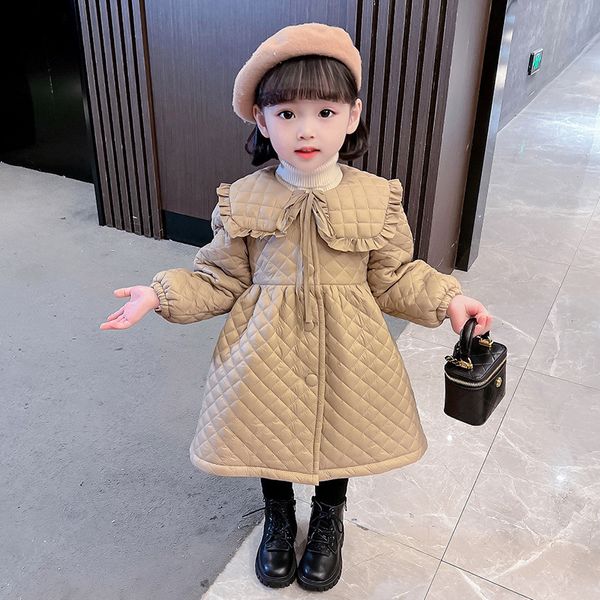 down coat autumn winter girls sweet peter pan collar quilted cotton velvet warm jacket 2 7 years baby kids overcoat 221007, Blue;gray
down coat autumn winter girls sweet peter pan collar quilted cotton velvet warm jacket 2 7 years baby kids overcoat 221007, Blue;gray