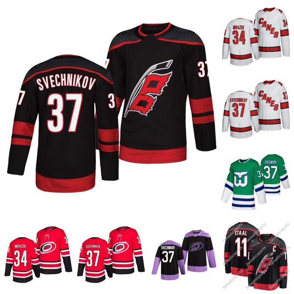 college wear 37 andrei svechnikov carolina hurricanes petr mrazek sebastian aho micheal ferland justin faulk teuvo teravainen justin william, Black
college wear 37 andrei svechnikov carolina hurricanes petr mrazek sebastian aho micheal ferland justin faulk teuvo teravainen justin william, Black