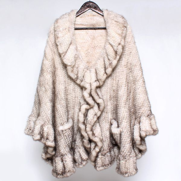 women's fur faux women luxury real mink shawl knitted stole lady genuine poncho fashion warm 100 natural coats 221006, Black
women's fur faux women luxury real mink shawl knitted stole lady genuine poncho fashion warm 100 natural coats 221006, Black