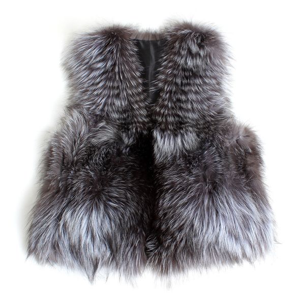 women's fur faux women natural real vest 100 genuine silver gilet coat autumn winter lady warm fashion casual jacket 221006, Black 
women's fur faux women natural real vest 100 genuine silver gilet coat autumn winter lady warm fashion casual jacket 221006, Black
