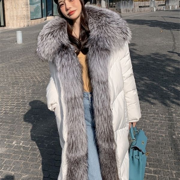 women's fur faux oftbuy long white duck down jacket natural big collar fashion warm thick loose women outerwear streetwear 221006, Black
women's fur faux oftbuy long white duck down jacket natural big collar fashion warm thick loose women outerwear streetwear 221006, Black