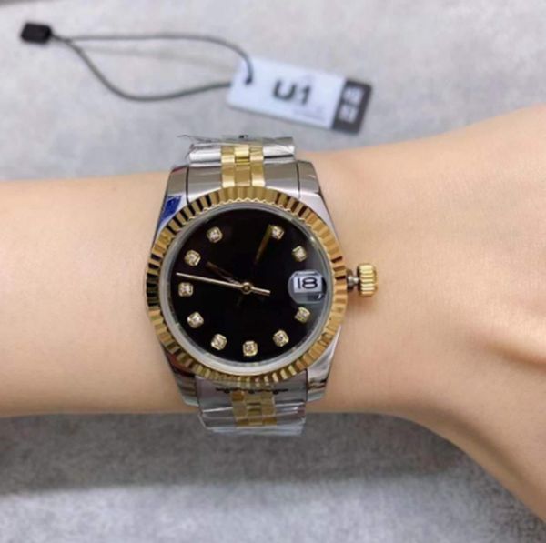 st9 automatic mechanical women's watch steel two-tone black diamond dial 31mm 116231 278273 jubilee strap sapphire datejust christmas g, Slivery;brown
st9 automatic mechanical women's watch steel two-tone black diamond dial 31mm 116231 278273 jubilee strap sapphire datejust christmas g, Slivery;brown