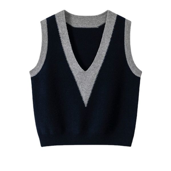 women's vests 3940 black grey khaki short knitted vest women spliced color vneck korean style sweater vest female outerwear vest pullov, Black;white
women's vests 3940 black grey khaki short knitted vest women spliced color vneck korean style sweater vest female outerwear vest pullov, Black;white
