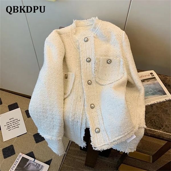 womens jackets korean fashion sequin blends tweed jackets women elegant fringe loose single breasted luxury coat vintage design chaquetas mu, Black;brown
womens jackets korean fashion sequin blends tweed jackets women elegant fringe loose single breasted luxury coat vintage design chaquetas mu, Black;brown