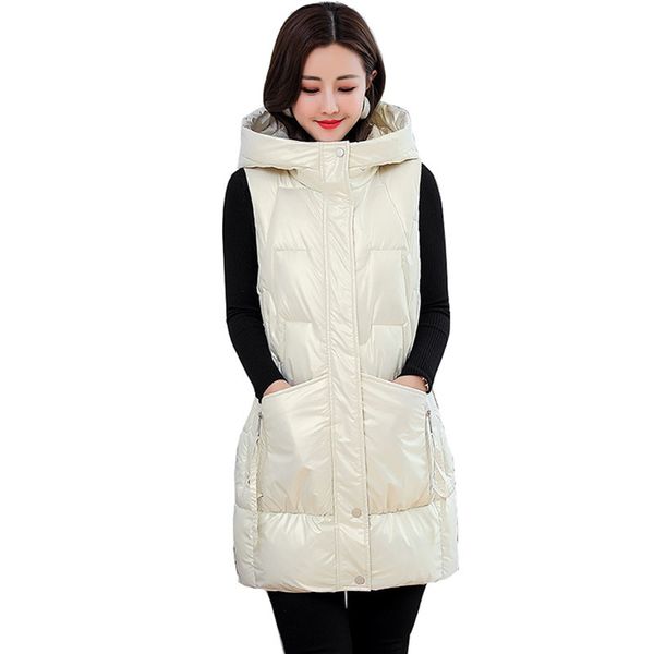 women's vests women autumn winter white duck down vest jacket elegant female bright fabric thick warmth hooded plus size loose vest f05, Black;white
women's vests women autumn winter white duck down vest jacket elegant female bright fabric thick warmth hooded plus size loose vest f05, Black;white