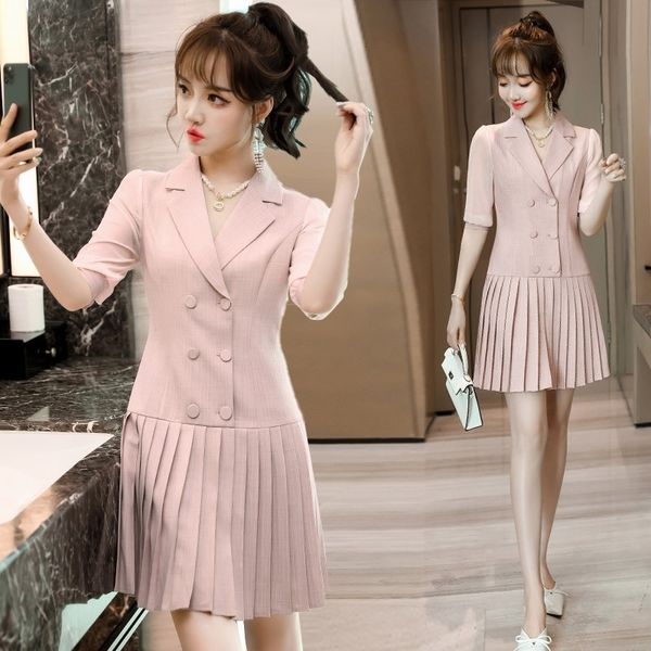 work dresses izicfly summer style folds ruffles pink korean dress for women office slim career business casual work wear 221006, White;black
work dresses izicfly summer style folds ruffles pink korean dress for women office slim career business casual work wear 221006, White;black
