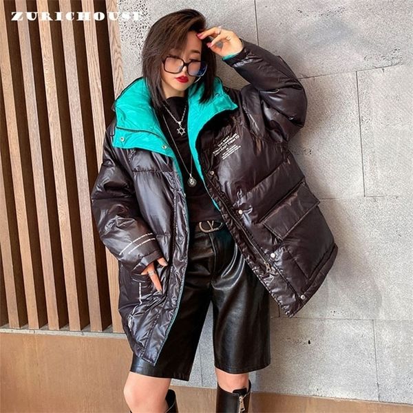 women's down parkas zurichouse winter coat women hooded jacket loose fit fashion hit color liner design thick warm down padded parka 22, Black
women's down parkas zurichouse winter coat women hooded jacket loose fit fashion hit color liner design thick warm down padded parka 22, Black