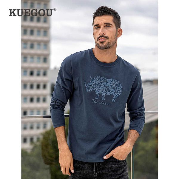 men's t-shirts kuegou 2022 autumn new cotton spring fashion tees men t-shirt long sleeve rhinoceros embroidery tshirt plus size 60057 t, White;black
men's t-shirts kuegou 2022 autumn new cotton spring fashion tees men t-shirt long sleeve rhinoceros embroidery tshirt plus size 60057 t, White;black