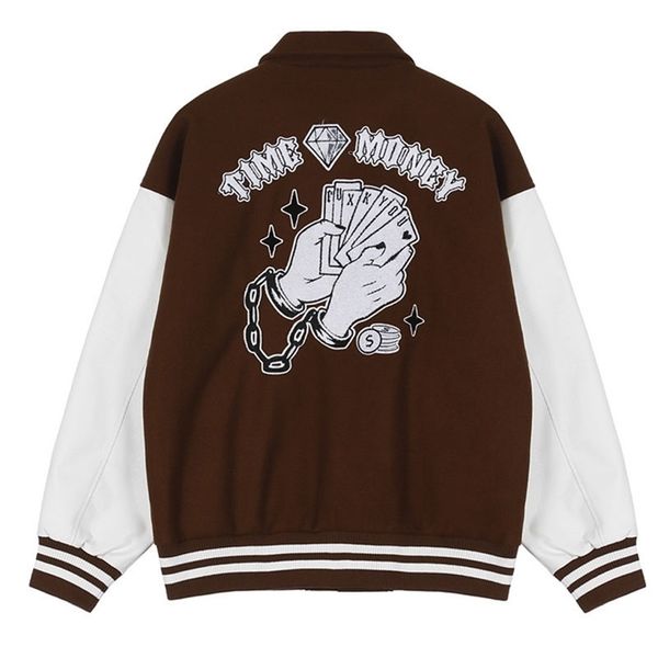 men's jackets baseball varsity jacket men leather sleeves brown bomber jacket male casual oversize women college coats flock embroidery, Black;brown
men's jackets baseball varsity jacket men leather sleeves brown bomber jacket male casual oversize women college coats flock embroidery, Black;brown