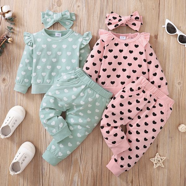 clothing sets 0 24m baby girls clothes set heart print round neck long flying sleeves with casual pants and bow headband 221007, White
clothing sets 0 24m baby girls clothes set heart print round neck long flying sleeves with casual pants and bow headband 221007, White