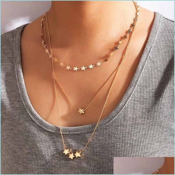 pendant necklaces trendy mtilayers 3 layers bohemia style stars pendants choker women necklace jewelry gift pendant necklaces drop de dhlao, Silver
pendant necklaces trendy mtilayers 3 layers bohemia style stars pendants choker women necklace jewelry gift pendant necklaces drop de dhlao, Silver