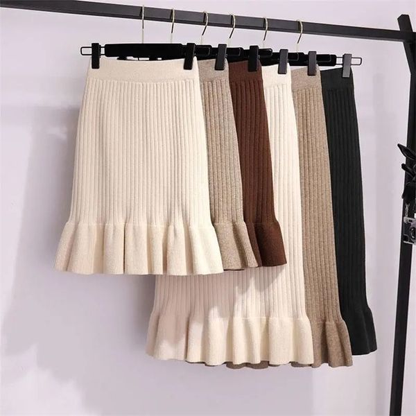 skirts lucyever women high waist knitted solid elastic mermaid knitting ribbed female autumn winter warm mid-long 221007, Black
skirts lucyever women high waist knitted solid elastic mermaid knitting ribbed female autumn winter warm mid-long 221007, Black