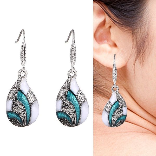retro drip oil water dangle earrings women ethnic silver color ladies earrings bijoux
retro drip oil water dangle earrings women ethnic silver color ladies earrings bijoux