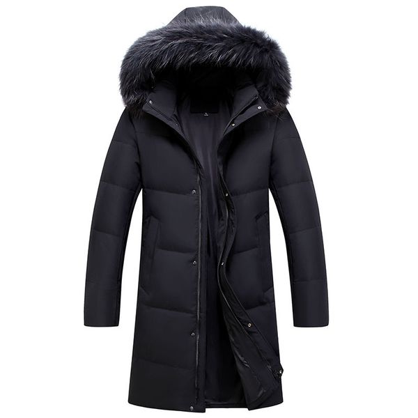 men's down parkas brand winter warm down jacket men real fur collar long thick hooded waterproof windbreaker 90 white duck down coat me, Black
men's down parkas brand winter warm down jacket men real fur collar long thick hooded waterproof windbreaker 90 white duck down coat me, Black