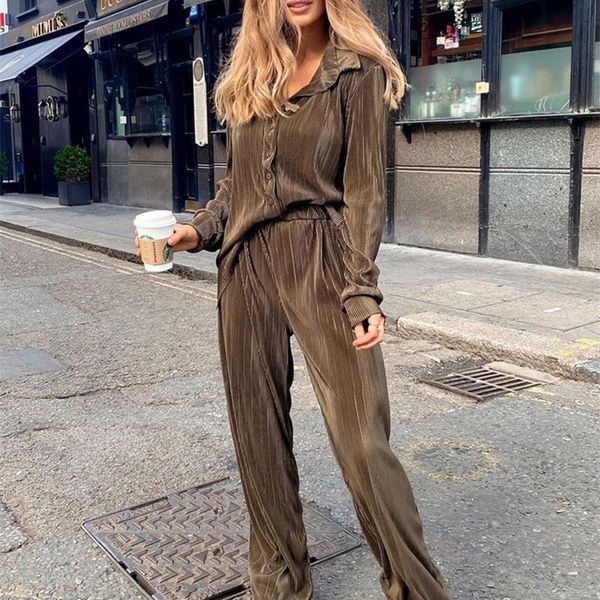 women's two piece pants clacive casual loose shirts pants set woman 2 pieces elegant brown high waist pant suits fashion pleated home w, White
women's two piece pants clacive casual loose shirts pants set woman 2 pieces elegant brown high waist pant suits fashion pleated home w, White