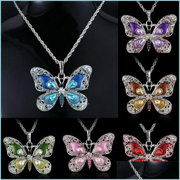 pendant necklaces butterfly necklaces jewelry retro colorf rhinestone crystal green animal pendants hollowing out womens alloy neckla dhklf, Silver
pendant necklaces butterfly necklaces jewelry retro colorf rhinestone crystal green animal pendants hollowing out womens alloy neckla dhklf, Silver