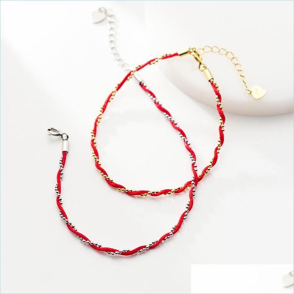 charm bracelets la monada red thread for hand 925 sterling sier jewelry bracelets women rope bracelet gold 494 b3 drop delivery 2021 c dhn9t, Golden;silver
charm bracelets la monada red thread for hand 925 sterling sier jewelry bracelets women rope bracelet gold 494 b3 drop delivery 2021 c dhn9t, Golden;silver
