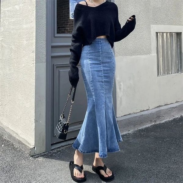 skirts lucyever mermaid denim for women fashion split trumpet ruffles long female korean high waist bodycon 221007, Black
skirts lucyever mermaid denim for women fashion split trumpet ruffles long female korean high waist bodycon 221007, Black