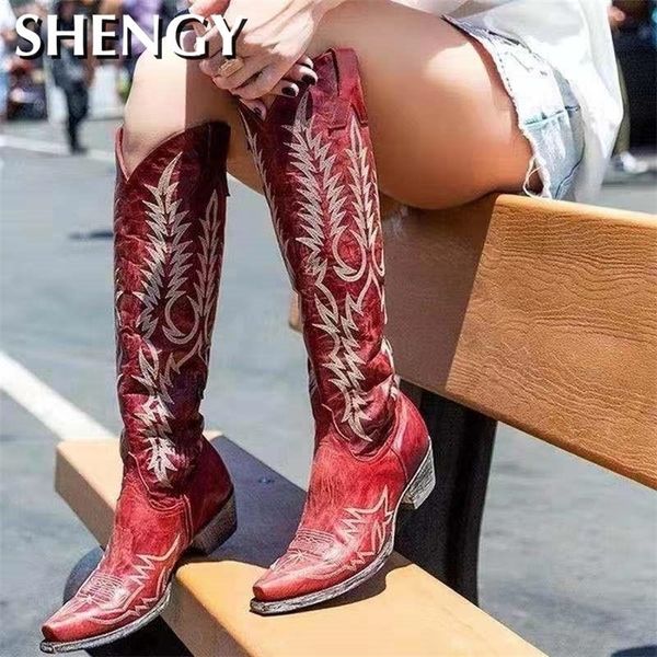 boots female high heel leather shoes kneehigh cowboy boots stylish women boots autumn vintage long tube knight boot 221007, Black
boots female high heel leather shoes kneehigh cowboy boots stylish women boots autumn vintage long tube knight boot 221007, Black