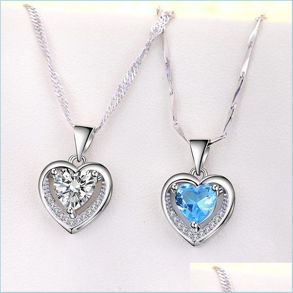 pendant necklaces 925 sterling sier new woman fashion jewelry simple crystal zircon heart pendant necklace length 45cm drop delivery dhomf, Silver
pendant necklaces 925 sterling sier new woman fashion jewelry simple crystal zircon heart pendant necklace length 45cm drop delivery dhomf, Silver