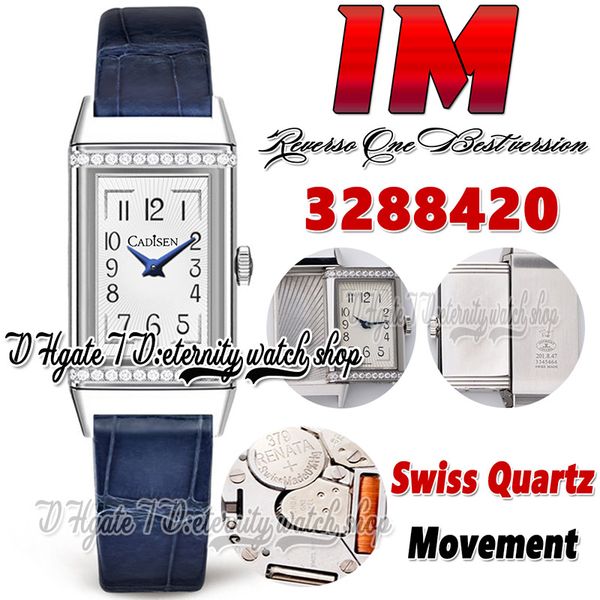 im reverso mg3288420 womens watch swiss quartz movement white texture dial diamonds bezel stainless case blue leather strap super edition et, Slivery;brown
im reverso mg3288420 womens watch swiss quartz movement white texture dial diamonds bezel stainless case blue leather strap super edition et, Slivery;brown