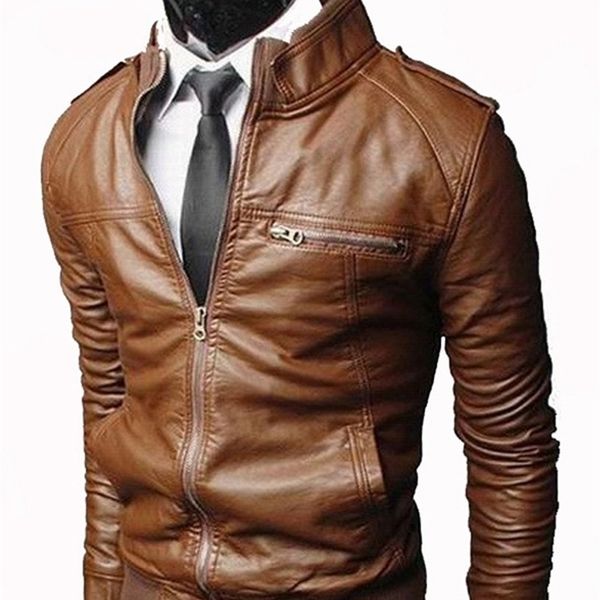 men's leather faux leather aelegantmis men faux leather jacket men's stand collar coat spring autumn casual slim pu jacket male mo, Black
men's leather faux leather aelegantmis men faux leather jacket men's stand collar coat spring autumn casual slim pu jacket male mo, Black