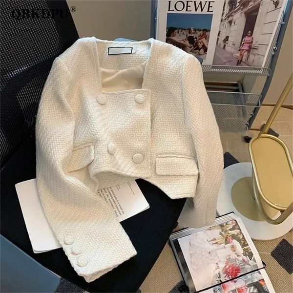 womens jackets spring fashion design cropped jacket women korean style square collar double breasted coat casual long sleeve outerwear 22100, Black;brown
womens jackets spring fashion design cropped jacket women korean style square collar double breasted coat casual long sleeve outerwear 22100, Black;brown