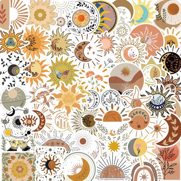 50pcs cute bohemian sun moon flowers stickers aesthetic lapguitar phone scrapbook luggage wall cartoon sticker
50pcs cute bohemian sun moon flowers stickers aesthetic lapguitar phone scrapbook luggage wall cartoon sticker